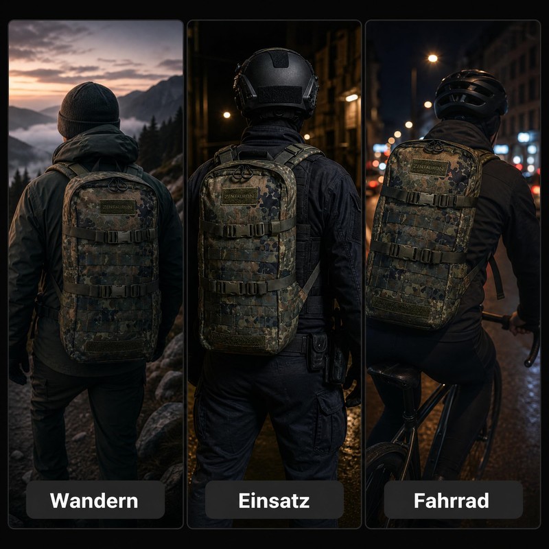 Zentauron Sprinter Pack Robust Daypack Made of Cordura, 13L Volume,