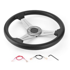 Volante de Carreras Universal, Volante de Deriva de Coche de Carreras de 350 Mm14 Pulgadas, Reemplazo de Volante de Liberación Rápida de PU de...     
