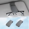 Sunglass Holder for Car Visor Sunglasses Clip Magnetic Leather Glasses
