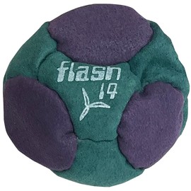 HATAS Sand Foot Bag 14 Sides FLASH Purple Green HS-1214