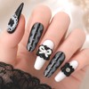 Made shirring handmade nail tips, pedi tips - Almond M