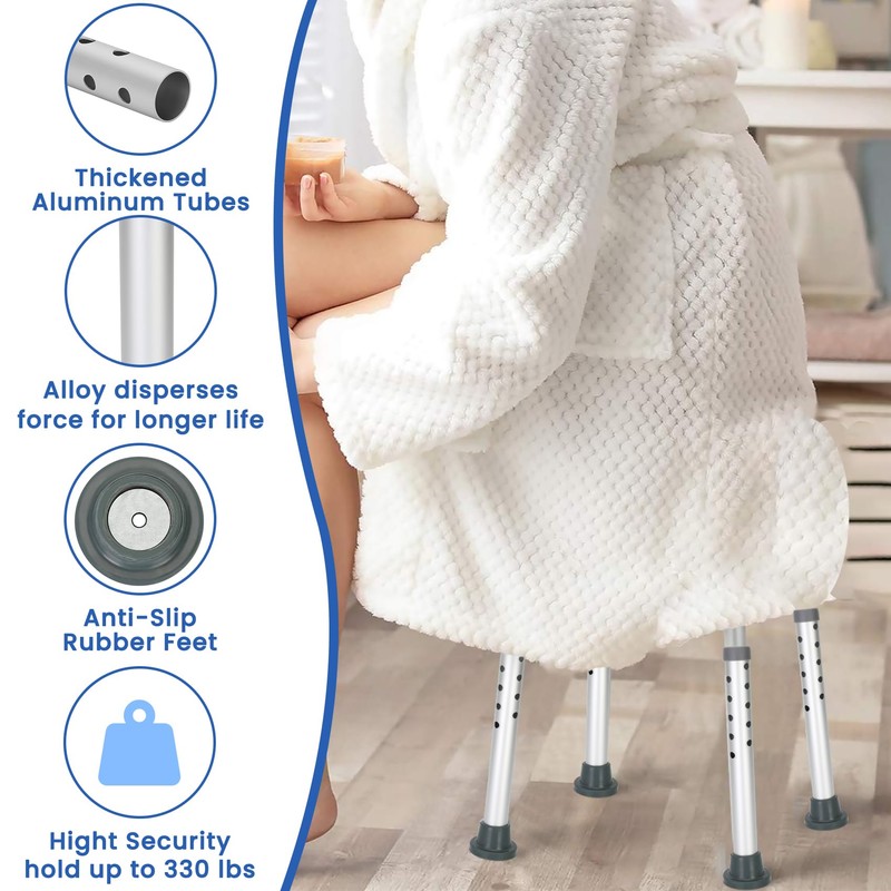 Shower Bench Vertical Extension Kit for Bath Tub Shower Seat,