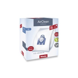 Miele Original Allergy Pack for Miele Complete C2/C3, Classic C1, and S8/S5 Models, Includes 8 AirClean 3D Efficiency GN Vacuum Cleaner Bags and 1 SF-HA 50 HEPA AirClean Filter – 11214190