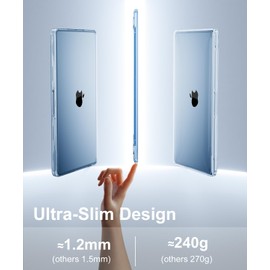 GPXIIZ Case Compatible with MacBook Air 13.6 Inch M4 M3 M2 Protective Case 2025 2024 2023 2022 Release A3240 A3113 A2681, Ultra Thin Hard Shell Snap Case Cover 13.6 Inches, Crystal Sky Blue