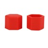 X AUTOHAUX 20pcs 19mm Universal Red Silicone Car Wheel Nut