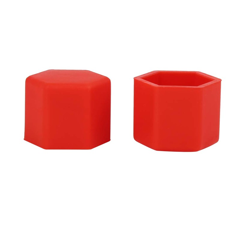 X AUTOHAUX 20pcs 19mm Universal Red Silicone Car Wheel Nut