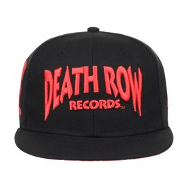 Death Row Records Wordmark w/Paisley UV Fitted Hat (7 1/4, BLK/RED)