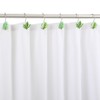 12PCS Leaves Shower Curtain Hooks, Green Plant Leaves Decorative Shower