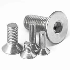 PRIOstahl Countersunk Screws with Hexagon Socket, Fully Threaded Screws, Pack of 10, Size: M5 x 20 mm, DIN7991, IS010642-A2-070, Screws for Mechanical Engineering, Furniture Construction, Rustproof
