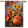 Briarwood Lane Bountiful Cornucopia Autumn House Flag Fruit Flowers Fall
