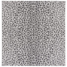 SAFAVIEH Washable Rug Outdoor Courtyard Collection - 10' Square, Navy & Grey, Non-Shedding & Easy Cleaning, Ideal for Patio, Backyard, Mudroom (CY8505-37612)