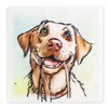Art of Arora Yellow Labrador Ceramic Coaster 10cm x 10cm
