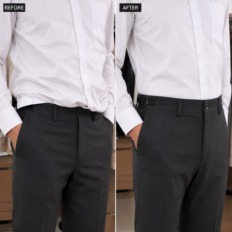 Adjustable Shirt Stay Belt for Men & Women, Non-Slip Elastic