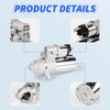 loosoo New Starter Motor 12V 1.2KW CW,36100-2E551 Compatible with Hyundai