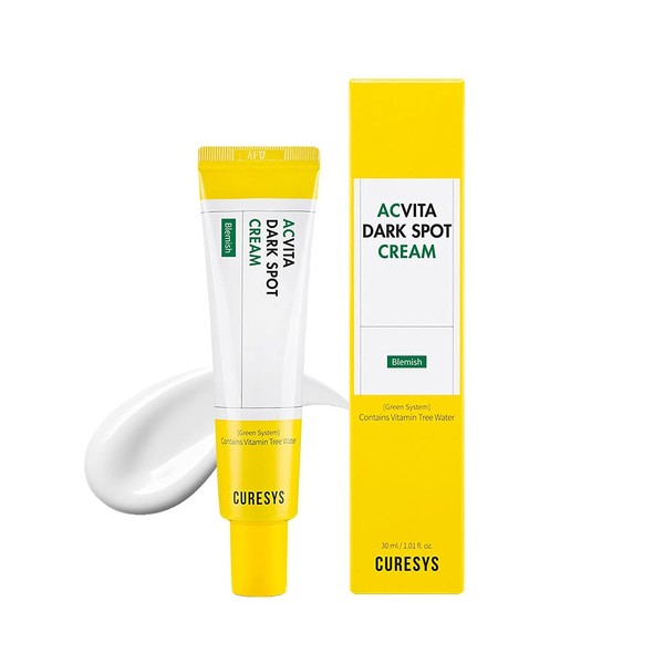 curesys ACVITA Dark Spot Facial Cream for Sensitive Skin, 1.01oz (30ml) -Blemish Face Moisturizer, Skin Lightening, Dark Spot Corrector, Anti-Aging