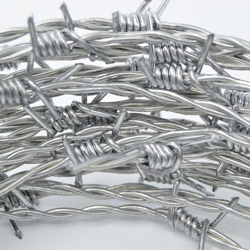 YAGJIA Barbed Wire 50 Ft, 4 Point Barbed Wire Fence,