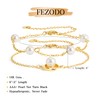 Fezodo Gold Pearl Bracelets for Women Trendy, Dainty 18K Gold