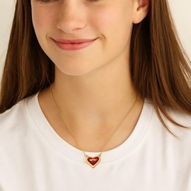 HEYOLL Football Necklace Gifts for Girls,Gold Heart Players Team Sport Football Accessories Coach Gifts Jewelry for Women Mom 8-12 12-14 Age Teen Kids