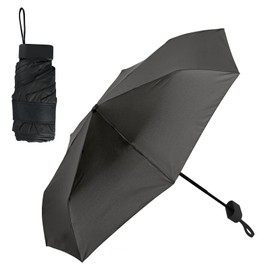Mini Travel Umbrella, Pocket Umbrella, Lightweight with Sun Protection UPF50+ UV, Compact Children's Umbrella, Foldable, 5 Ribs, Windproof & Storm Resistant for Men, Women, Children, black
