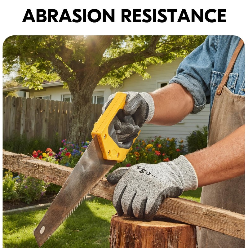 Vgo... 1 Pair Cut Resistant Gloves with Coat Nitrile Palm,HPPE