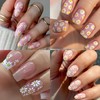 6 Sheets Cute Daisy Nail Stickers 3D Self Adhesive Embossed