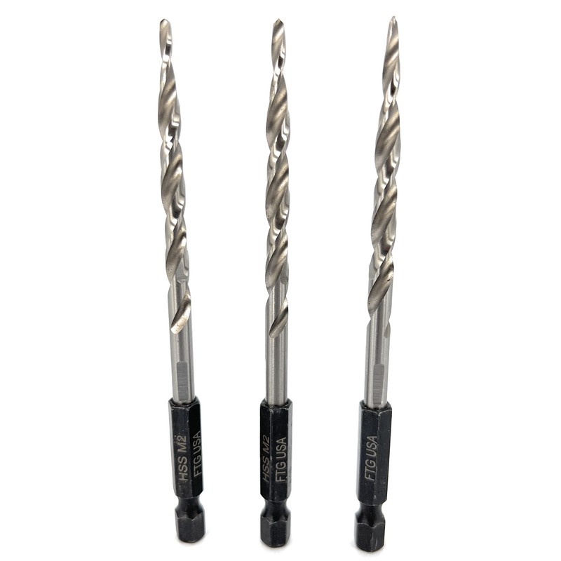 FTG USA Tapered Countersink Drill Bit Set 3 Pc #10