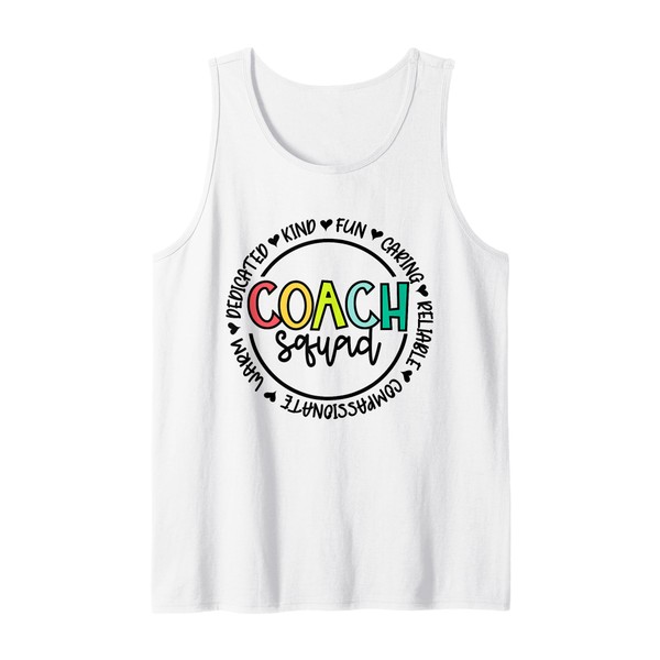 Coach Squad Retro Coach Appreciation Literacy Coach Womens Tank Top