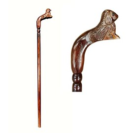 HomeStock Dog Walking Stick Decorative Teak Wood Cane Stylish Handcrafted Walking Aid