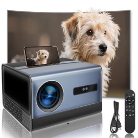 Pryznal 1000 ANSI Projector 4K WiFi Outdoor, Ultra-Bright Portable Movie Projector with Bluetooth, Home Theater Camping Daytime Backyard Entertainment