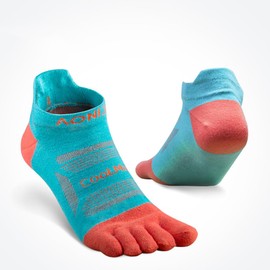 YOUGLE Toe Socks for Men Women Breathable Coolmax Five Finger Socks Athletic Running Ankle Socks, Anti-Blister, Sweat Wicking, Quick-dry (S: (2.5-4.5))