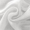 45 Inch Length Greyish White Sheer Linen Curtains for Kitchen