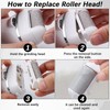 Foot File Replacement Roller Heads Compatible with Scholl/Pedi, Refill Heads