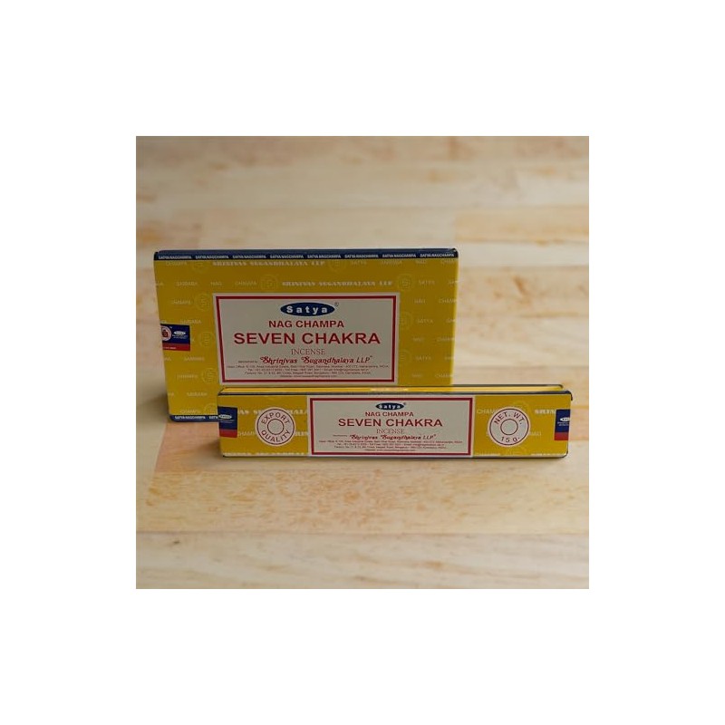 Satya Incense Sticks, 12 Packs x 15g, 7 Chakra