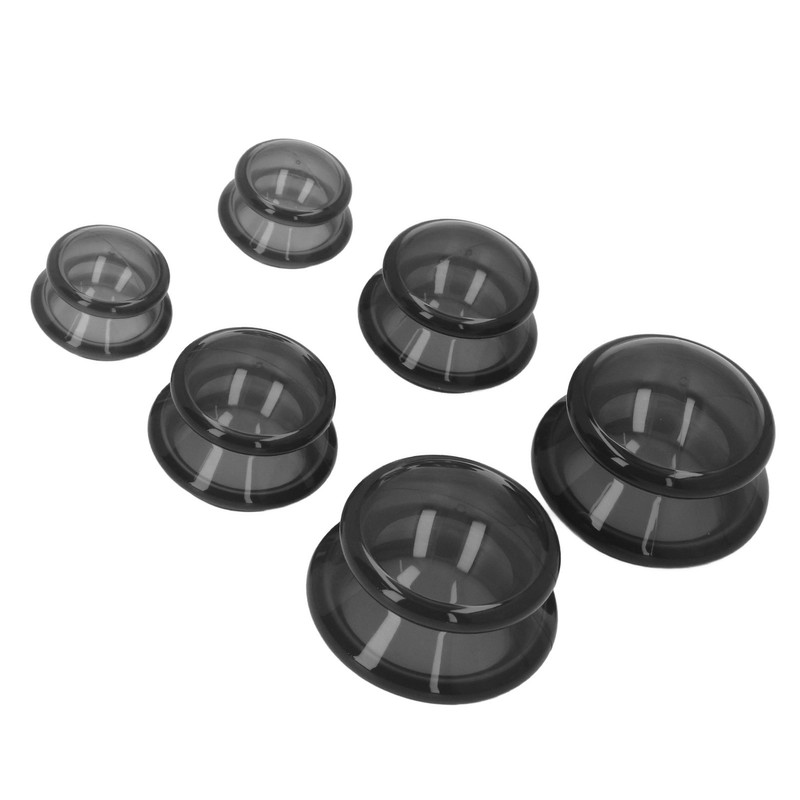 6pcs Silicone Cupping Set High Transparency Wet Absorption Negative Pressure