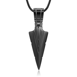 Hearbeingt Urn Necklace for Men Arrowhead Cremation Jewelry for Ashes Memorial Lockets Keepsakes Pendant for Women Men Memory Gift