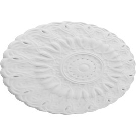 Ekena Millwork ROSC080X040AVAUF 8" W x 4" H x 5/8" P Jumbo Ava Rosette, White