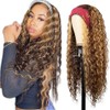 P4/27 Curly Wave Headband Wig Brown And Honey Blonde Human