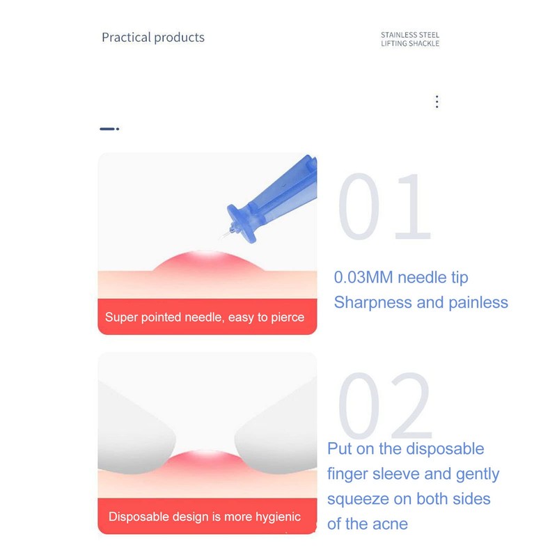 Blackhead Removal Tool, Easy Operation, Acne Needle, ABS Material