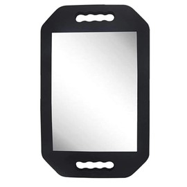 mpowtech Double Handle Mirror - Large Hand Held Mirror(16.14" x 9.84") Barber Mirrors Handheld,Salon Hand Mirrors with Handle,Barbershop Hair Salon Equipment Hairstylist and Barber Accessories