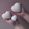 3PCS Woven Mesh Heart Candle Soap Silicone Mold, Heart Shape