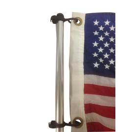 Pactrade Marine Pontoon Flag Pole Socket w/American USA Flag 24" Long Adjustable