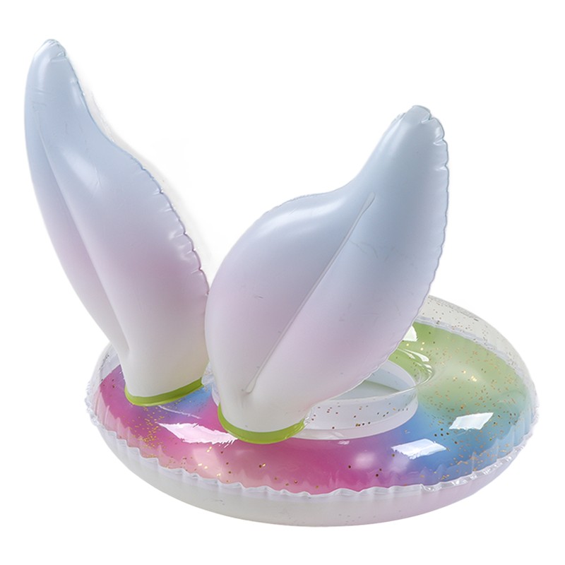 Swimming Ring Sparkling Sequins Rainbow Gradient Wings Swimming Ring Summer