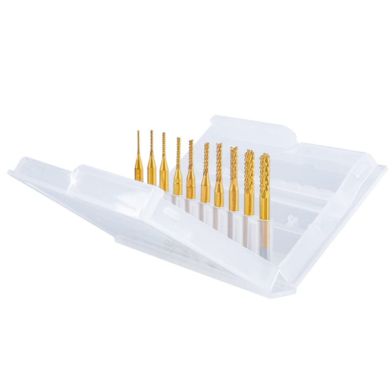 Bestgle End Mill Bits 10 Pieces CNC Cutter Set Carbide