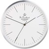 St. Leonhard Kitchen Clock Radio Silent: Modern Aluminium Radio Wall