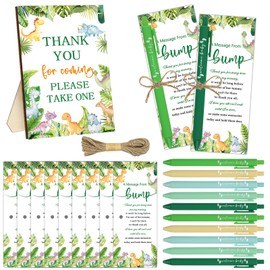 50 Sets Dinosaur Baby Shower Favors Baby Shower Pens Gifts Bulk Thank You for Coming Sign 50 Ballpoint Pens 50 Thank You Cards with Twine for Gender Reveal Party Souvenirs Return Gifts Prizes