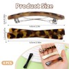 Lnngub 4 Pcs French Barrette Hair Clips,2.56 Inch Small Tortoise