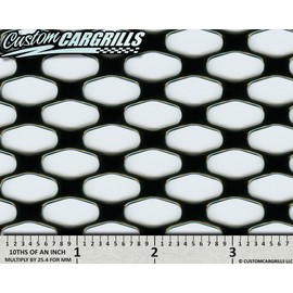 CCG 6"x36" Perforated GT Grill Mesh Sheet - Gloss Black