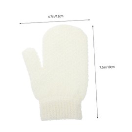 WOONEKY Exfoliating Bath Mitts Soft Exfoliator Gloves for Body Scrubbing Shower Deep Pore Cleaning Skin Smoothing for Men and Women Skincare Routine