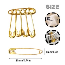 Yosawo 500 Pcs Mini Metal Clothing Safety Pins Accessories for Home Office Use DIY Art Jewelry Marking with Storage Box (Golden)