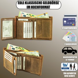 MATADOR 6402 Men's Unisex Wallet Women, Hunter Brown, Vintage